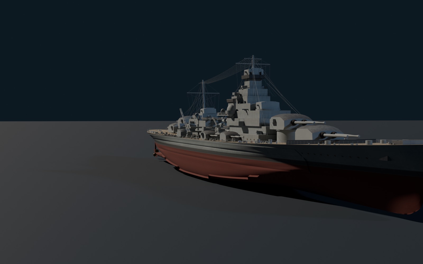 Studio render of the bow section against a dark backdrop